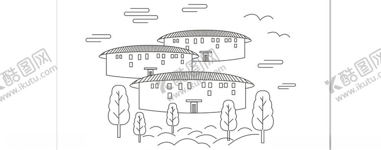 编号：42205210190311439198【酷图网】源文件下载-风景建筑卡通房子楼房样式