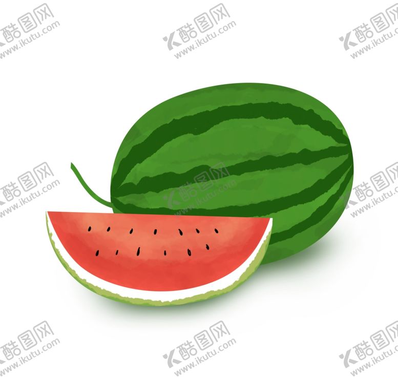编号：14842603141047428493【酷图网】源文件下载-手绘西瓜素材