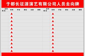 编号：17826111061754534167【酷图网】源文件下载-人员去向牌