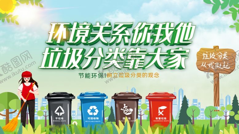 编号：31648601262336043752【酷图网】源文件下载-垃圾分类展板