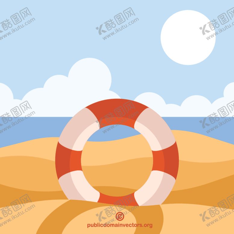 编号：79208010020801526609【酷图网】源文件下载-卡通手绘游泳圈