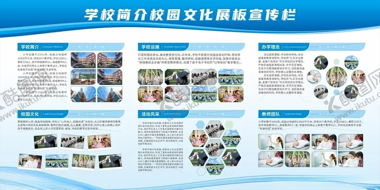 编号：60633802210207598058【酷图网】源文件下载-学校简介展板