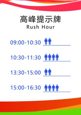 业务高峰提示牌