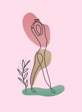简笔抽象女人