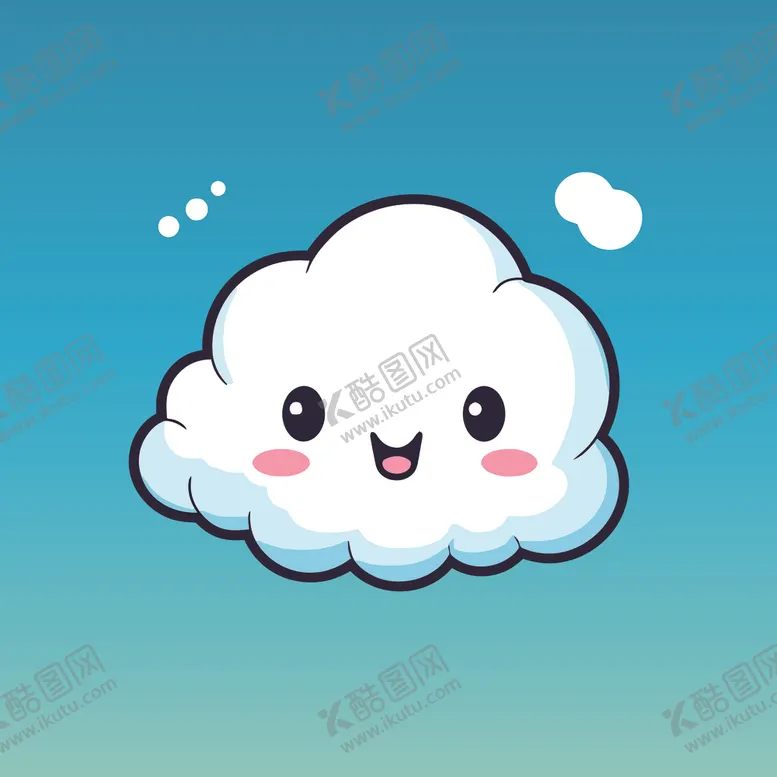 编号：57230402042256237523【酷图网】源文件下载-可爱白云卡通绘画儿童插画