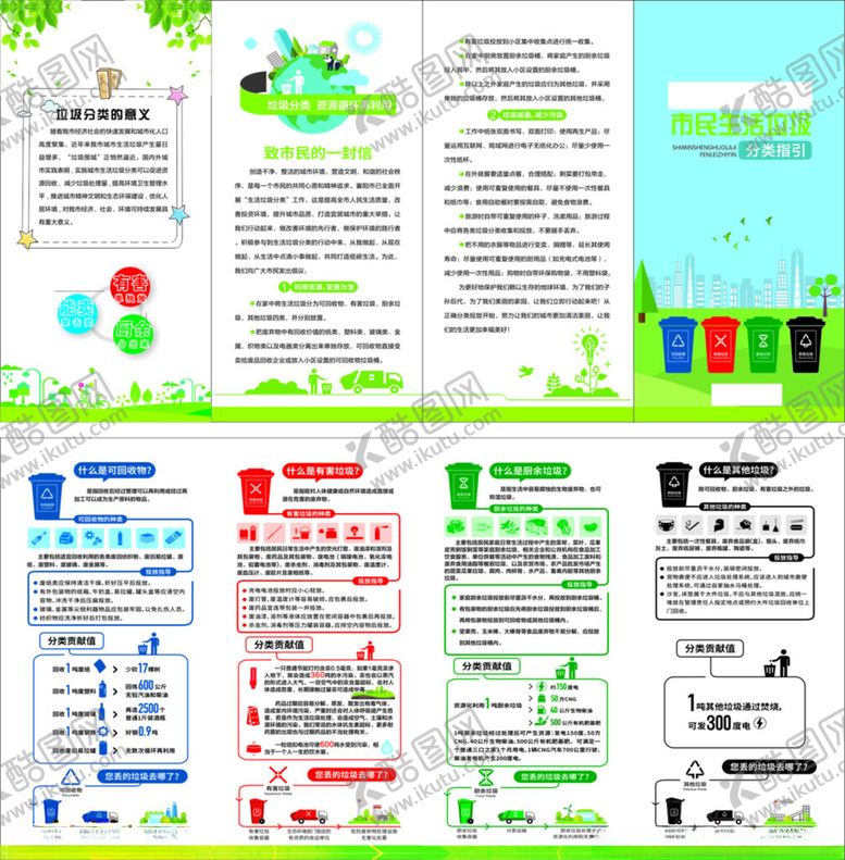 编号：61164709221655232368【酷图网】源文件下载-垃圾分类折页