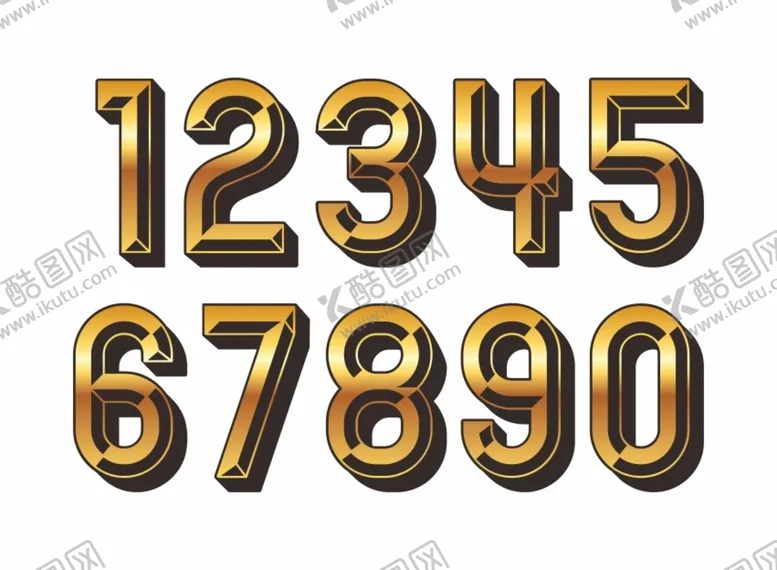 编号：81791901301435489774【酷图网】源文件下载-金色数字