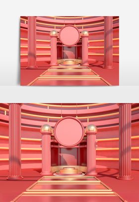 c4d电商促销场景模型oc渲染