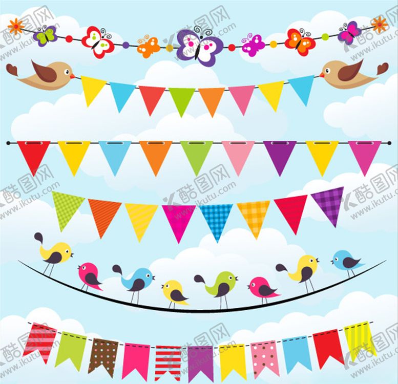 编号：23925110162315314463【酷图网】源文件下载-矢量三角吊旗拉旗