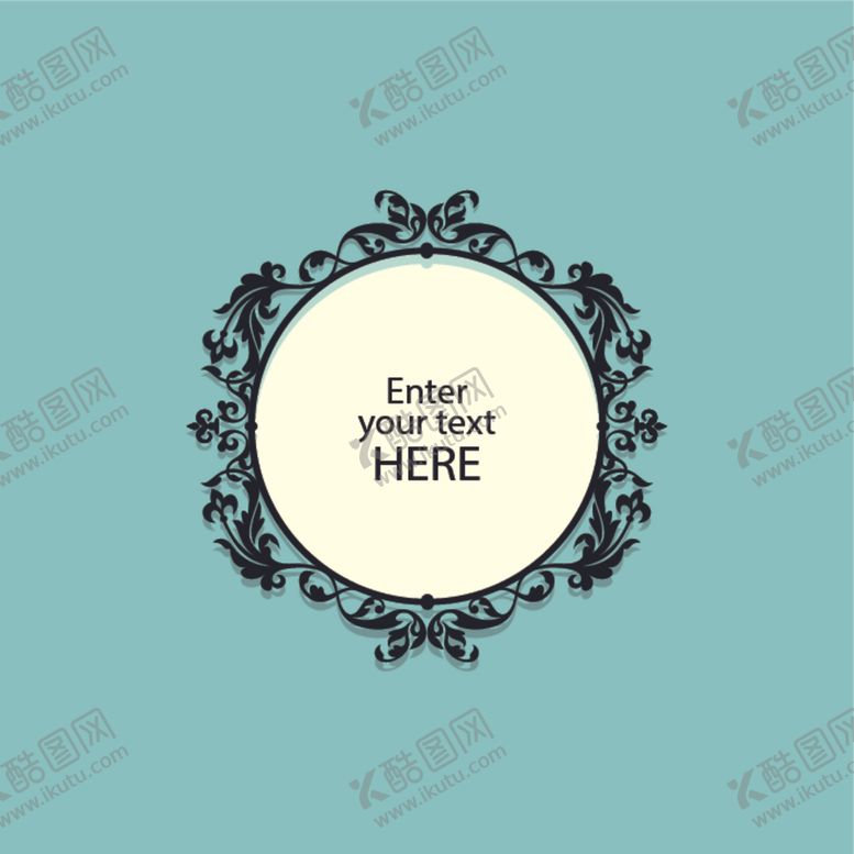 编号：94244610131032121754【酷图网】源文件下载-圆形花纹边框