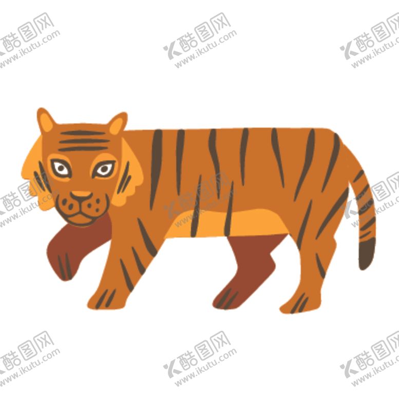 编号：80449509180126045706【酷图网】源文件下载-创意老虎插画图案