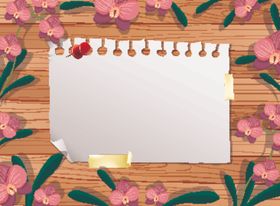 卡通动物文本框插图创意相背景模板