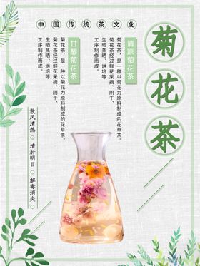 玫瑰花菊花茶标签