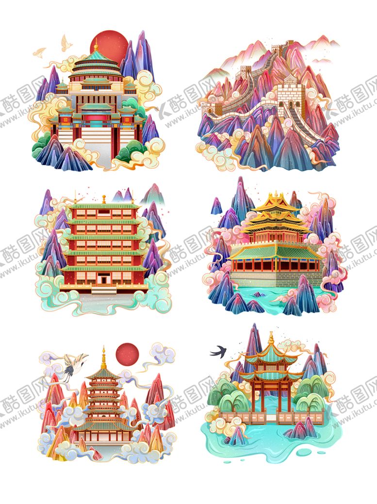 编号：34915209182258328045【酷图网】源文件下载-国潮风城市