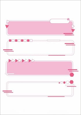 可爱粉色商务边框