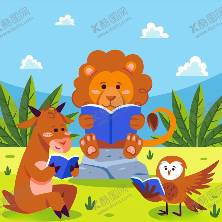 编号：16422802130625558803【酷图网】源文件下载-卡通动物插画