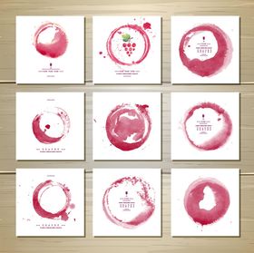 水墨风圆形图案设计素材