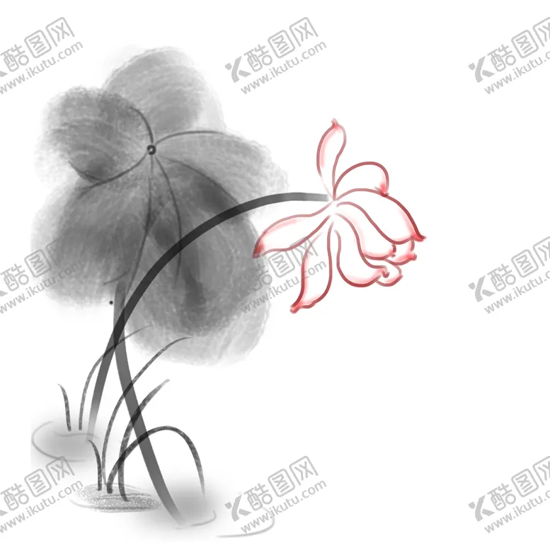 编号：77280302050803142053【酷图网】源文件下载-手绘荷花 