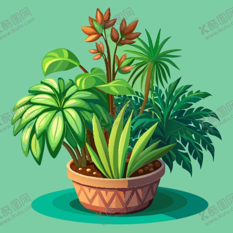 编号：22067512041627373063【酷图网】源文件下载-绿色植物盆栽