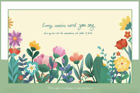 花卉插画背景图