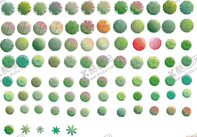 编号：14056809242114319302【酷图网】源文件下载-水彩植物平面彩平植物