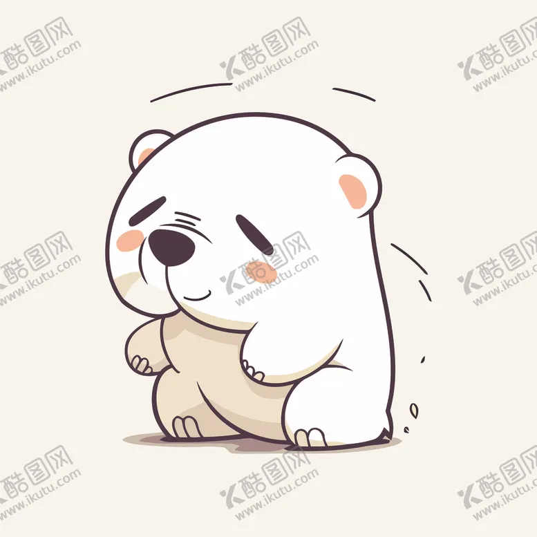 编号：70109102051152313817【酷图网】源文件下载-有趣白熊卡通儿童插画