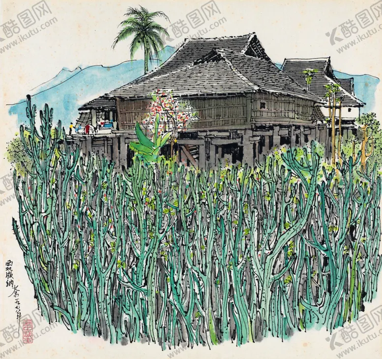 编号：63030906252148083727【酷图网】源文件下载-田园风景油画