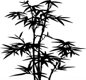 矢量古风竹子