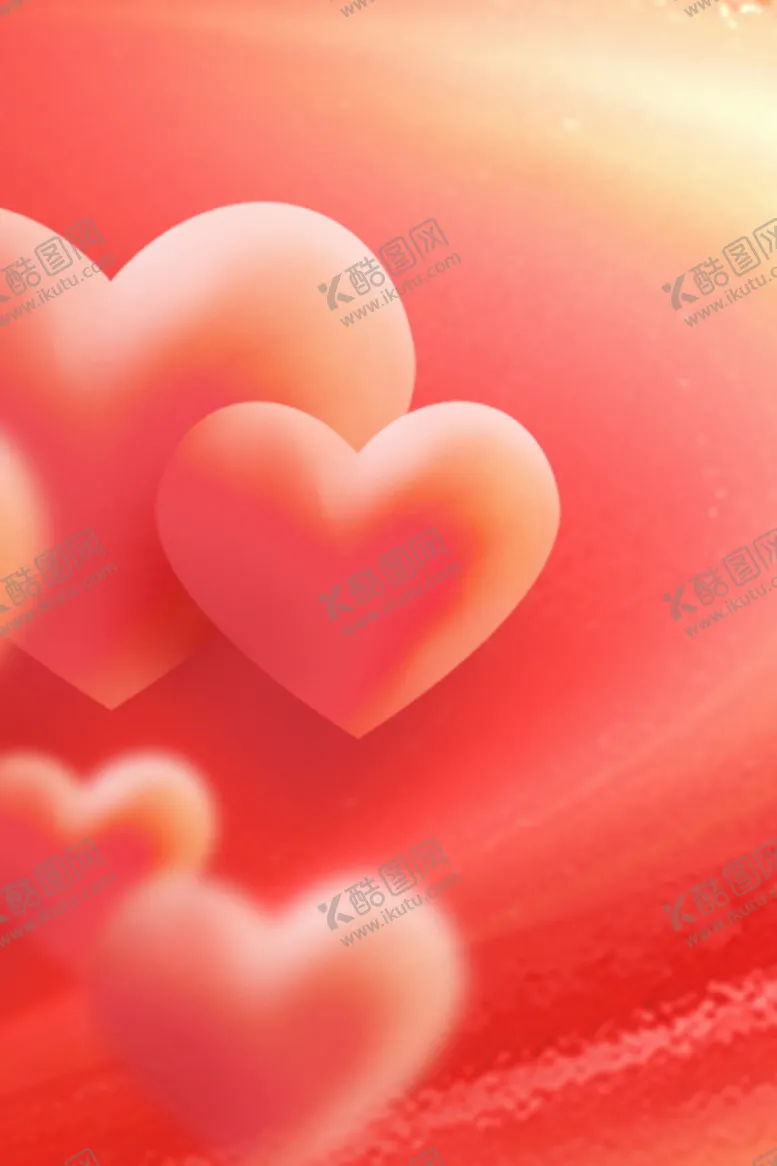 编号：24285512072117352323【酷图网】源文件下载-红色爱心背景