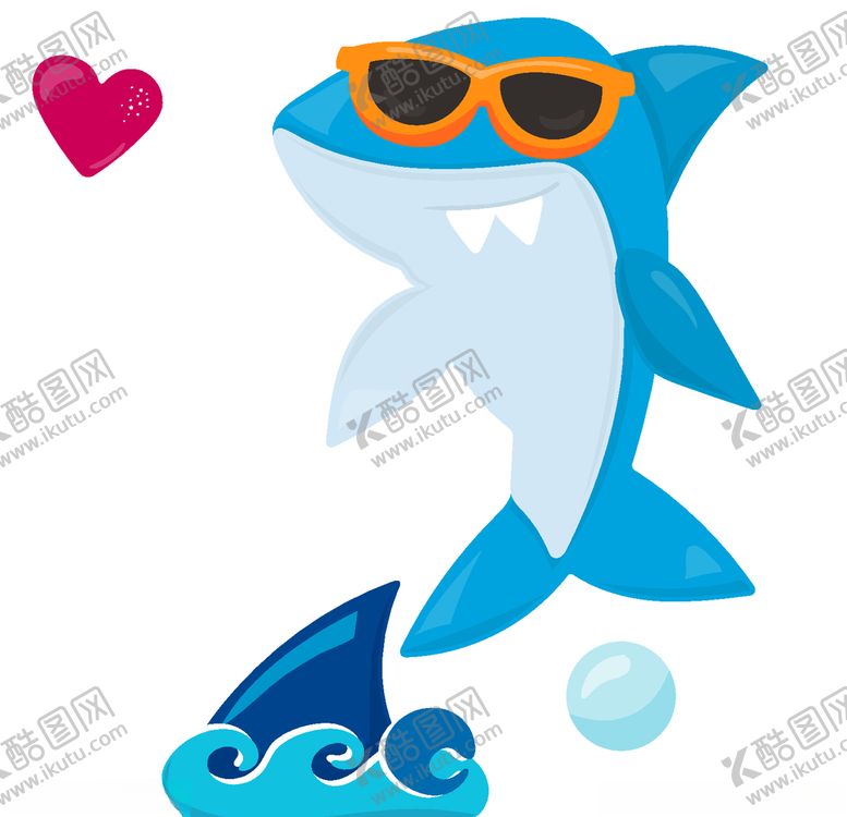 编号：97798110292045058559【酷图网】源文件下载-鲨鱼卡通手绘矢量素材