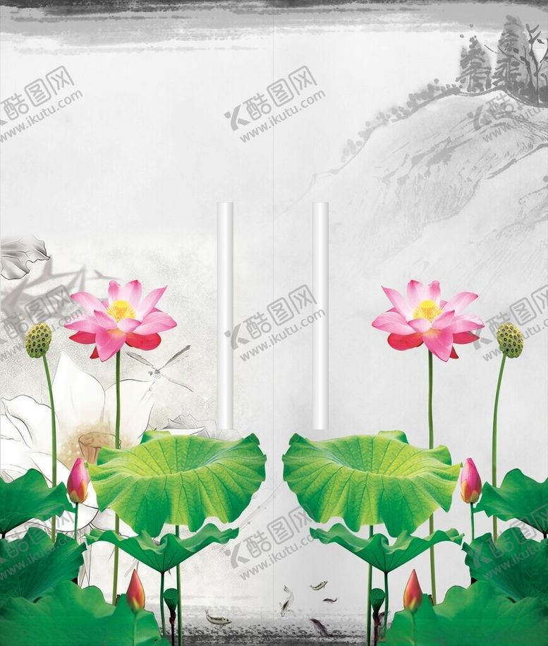 编号：89051902261933013654【酷图网】源文件下载-莲花门贴