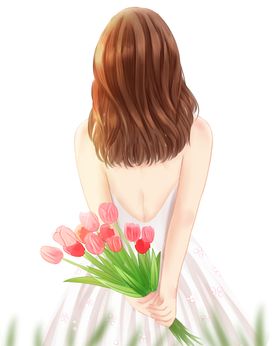 彩绘人物背影