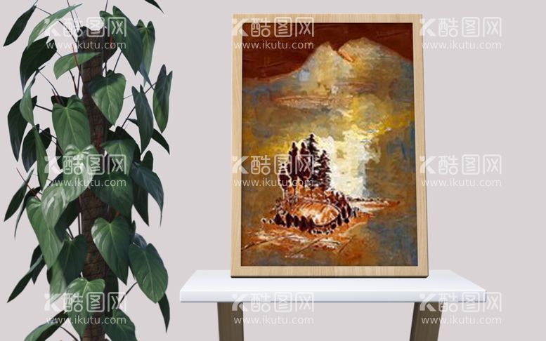 编号：91013611300810087526【酷图网】源文件下载-室内海报挂画展示样机