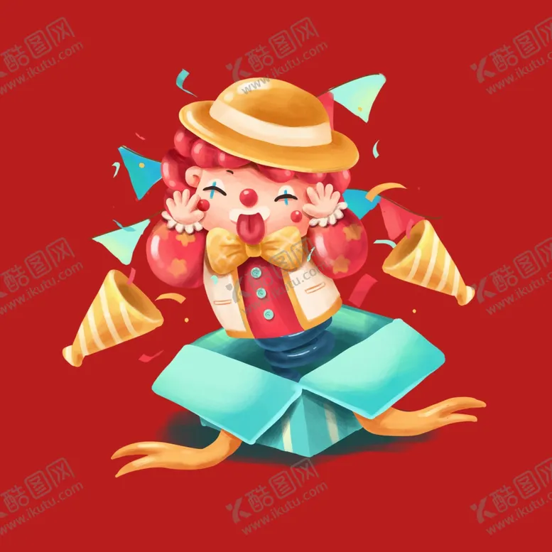 编号：83635901260558212460【酷图网】源文件下载-手绘卡通小丑