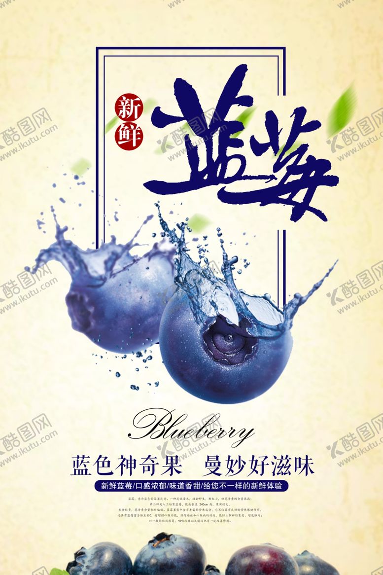 编号：24963109242139464900【酷图网】源文件下载-创意蓝莓宣传海报