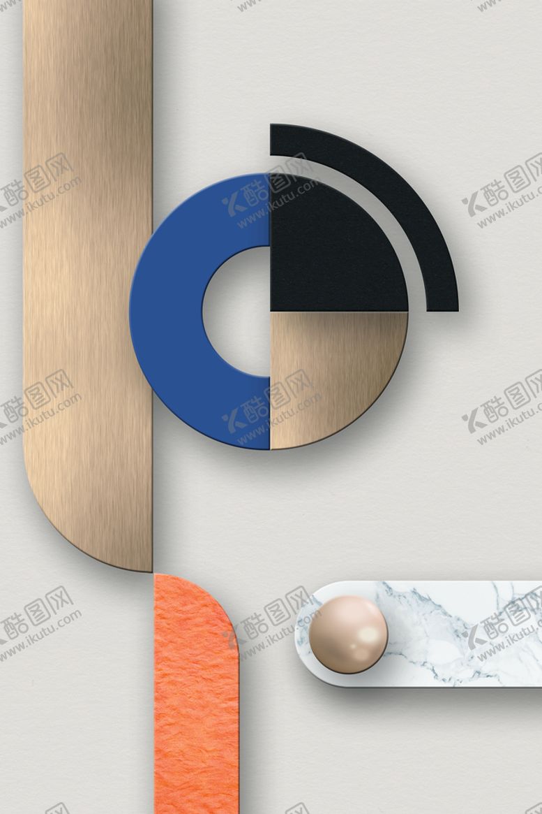 编号：24076309120034170429【酷图网】源文件下载-简约时尚立体圆方块装饰画挂画