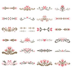 复古花卉分割线