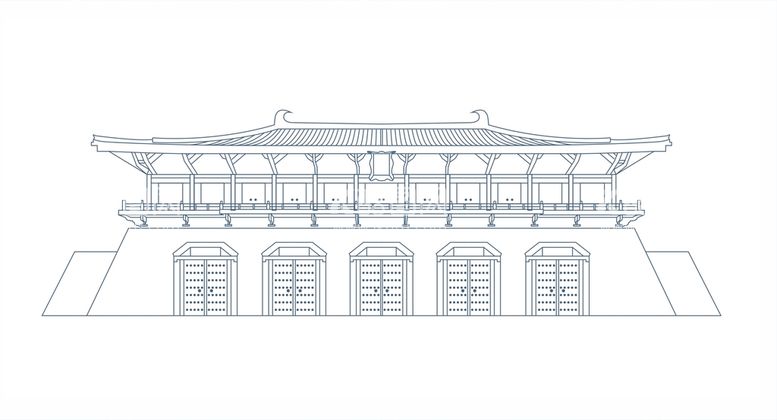 编号：61689712201959302371【酷图网】源文件下载-大明宫线稿