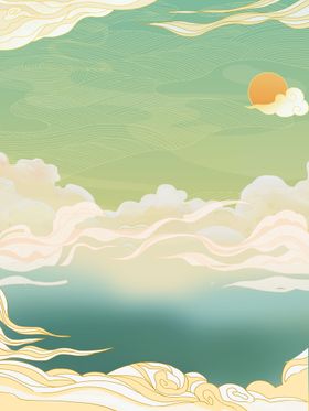 国潮插画背景文化中文化创意中风