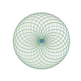圆环底纹几何正弦线矢量抽象