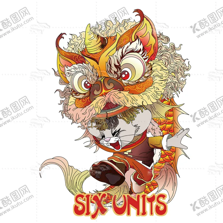 编号：86350709272111528032【酷图网】源文件下载-国潮舞狮