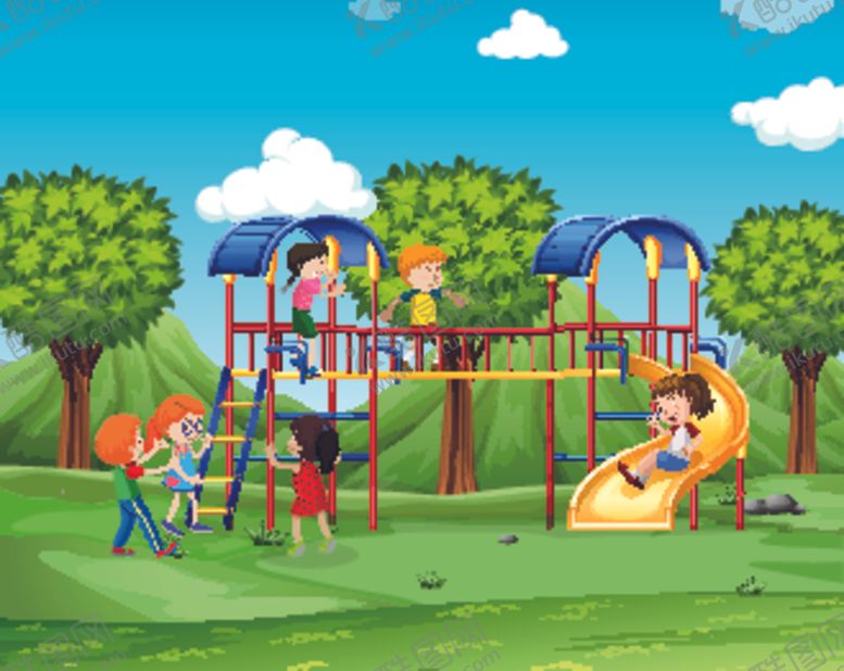 编号：89630409270802161053【酷图网】源文件下载-儿童游玩插画