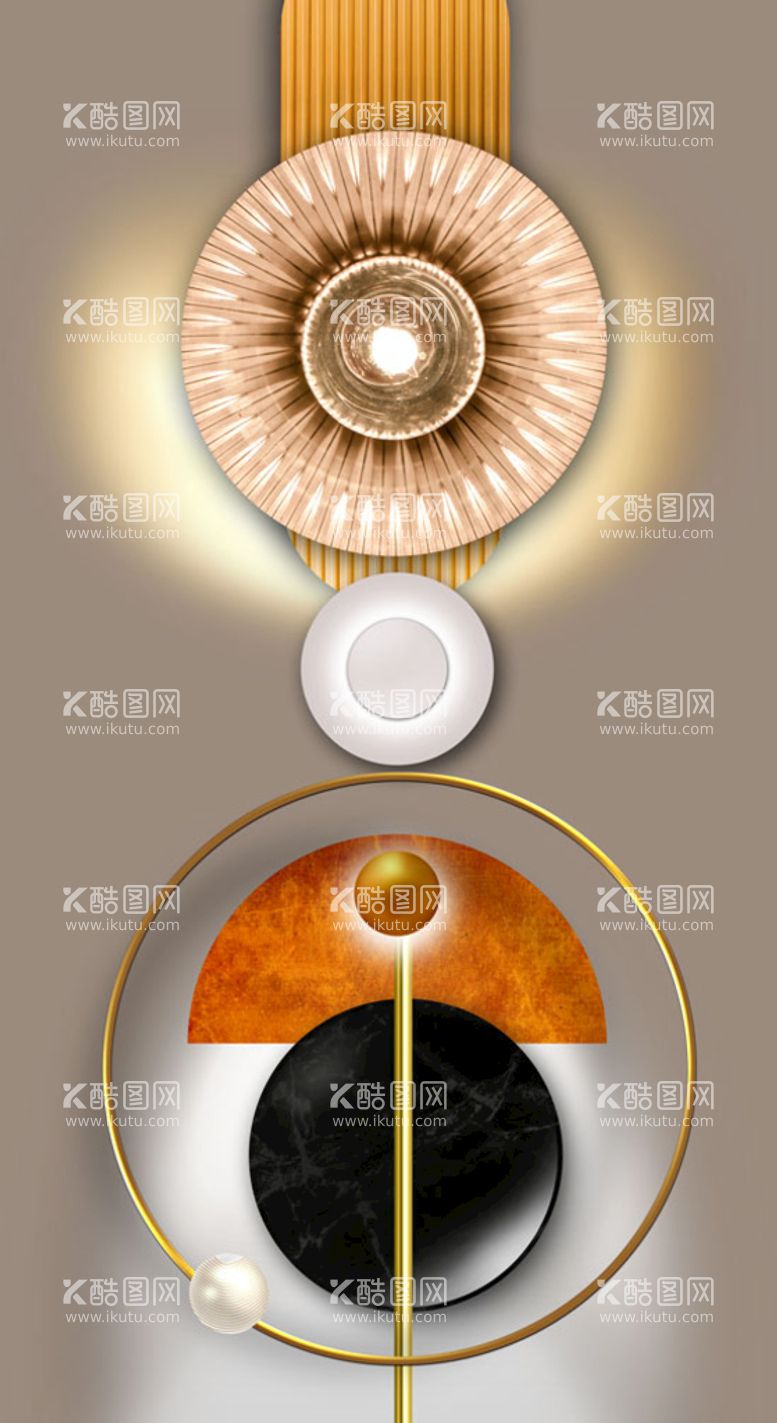 编号：17109811191833597181【酷图网】源文件下载-发光时尚圆艺术挂画装饰画