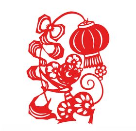 鼠年剪纸风格