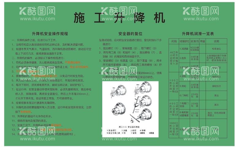 编号：35779810301420101568【酷图网】源文件下载-施工升降机规程