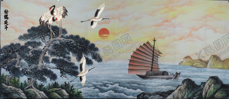 编号：89512609191527349494【酷图网】源文件下载-松鹤延年