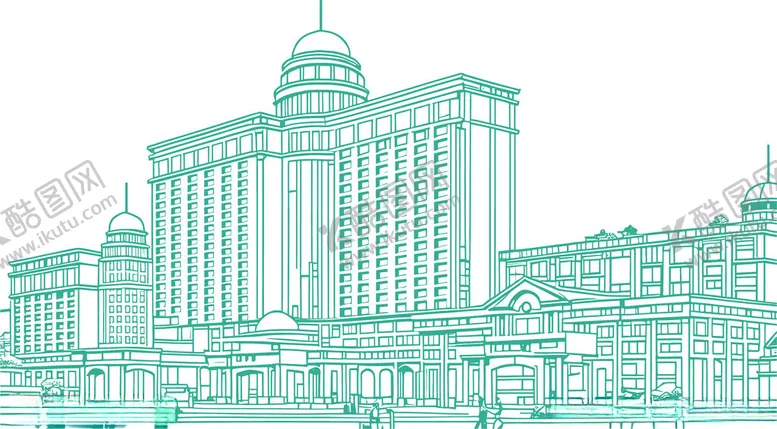 编号：27234402011622378471【酷图网】源文件下载-医院建筑矢量图