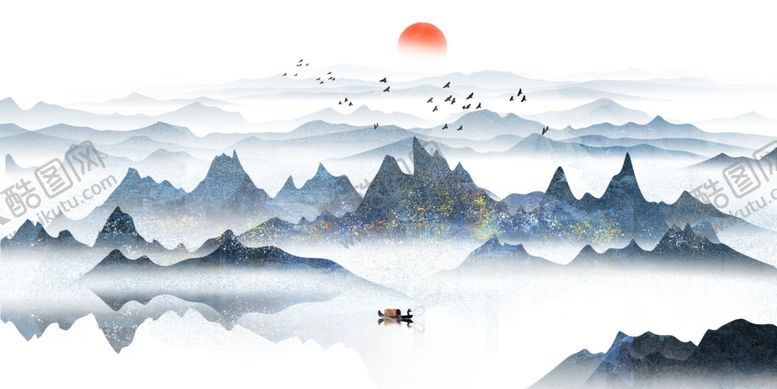 编号：59002909271641217068【酷图网】源文件下载-新中式山水背景