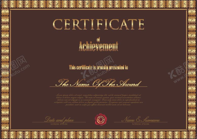 编号：25623710291047092673【酷图网】源文件下载-证书模板