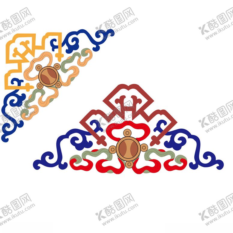 编号：78537304171231083990【酷图网】源文件下载-藏式边框花纹底纹图案